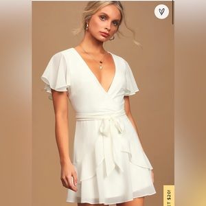 Lulus Sweet Like You Ruffle Mini Dress